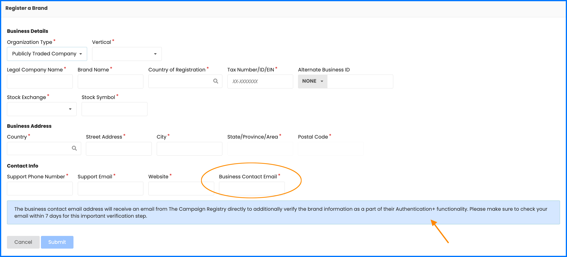 Brand authentication via commio.io