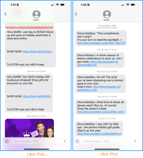 Messaging Unsubscribe Examples